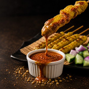 Satay Kajang (10 Stick with Sauce) x 5 pack